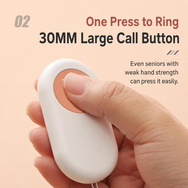 XY-808 Adjustable Volume Wireless Waterproof Doorbell Elderly Call Device, US Plug, EU Plug
