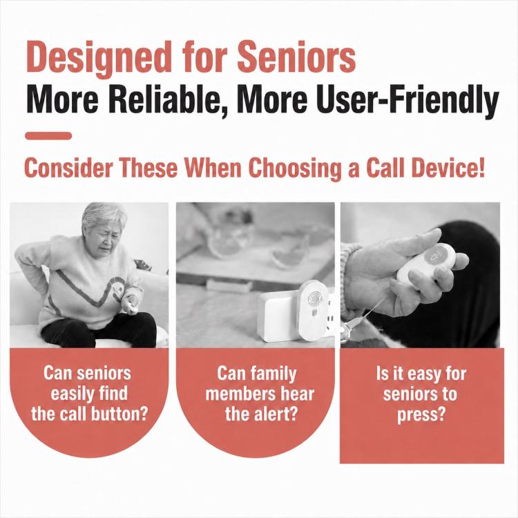 XY-808 Adjustable Volume Wireless Waterproof Doorbell Elderly Call Device, US Plug, EU Plug
