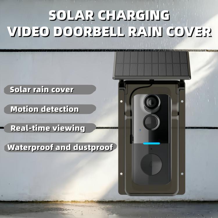 HC-002 Outdoor Solar Panel Charging Rain Cover Suitable For 013D Video Doorbell