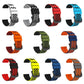 Twill Texture Breathable Two Color Silicone Watch Band, 24mm