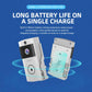 Smart video doorbell with battery compartment shown and front camera lens
