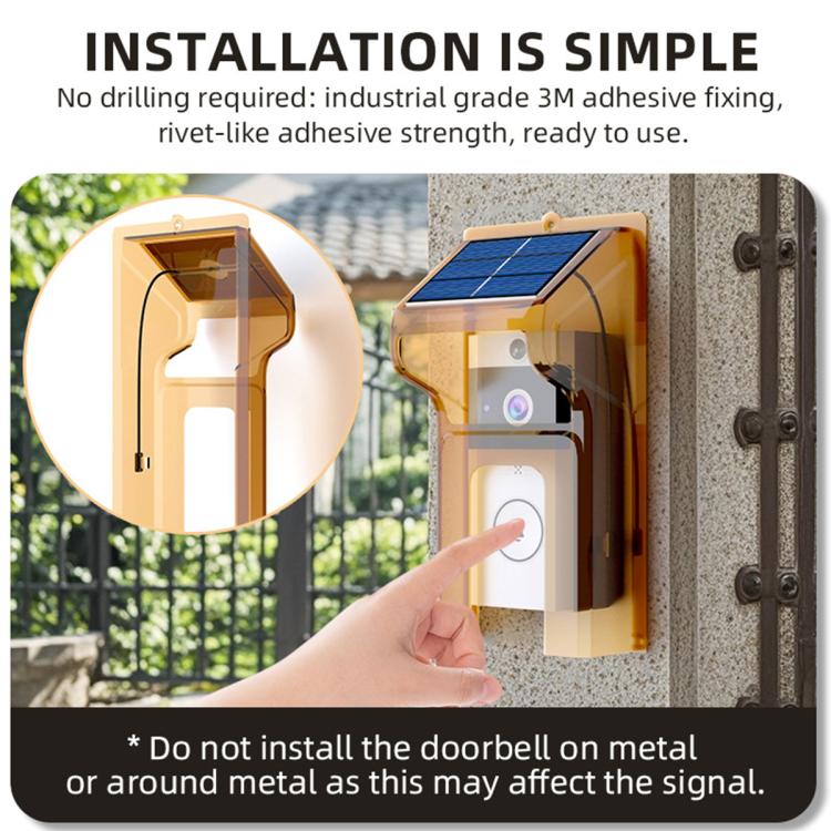 Brown smart video doorbell cover over doorbell module with mounting plate