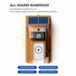 Brown solar rain cover with solar panel, speaker and camera openings