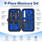 9pcs/Set Portable Stainless Steel Nail Clipper Manicure Tool Set