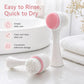 Manual Double-Sided Silicone Facial Cleansing Brush, Soft Face Scrubber and Massage Tool