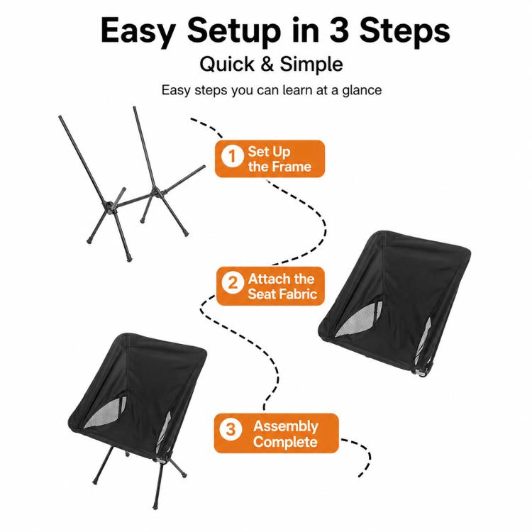 Outdoor Camping Space Chair Folding Moon Chair Travel Gear