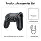 Black wireless game controller with dual analog sticks and face buttons