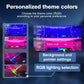 Car gauge display theme color selection screenshot for RGB lighting settings