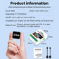 Black 2-in-1 car smart box adapter with phone, USB cables, and size diagram