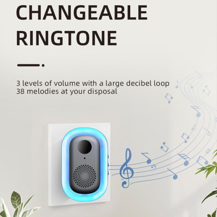 M20 High Definition Night Vision Wireless Two-Way Intercom Video Doorbell, M20(Black)