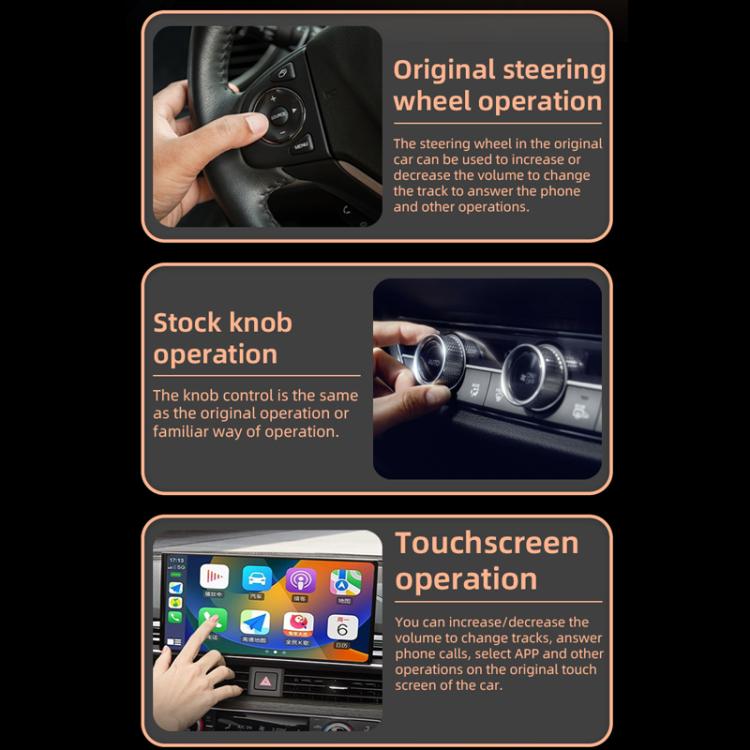 2 in 1 Car Smart Box Wireless Android Auto CarPlay Adapter, ZYD-TAB0S