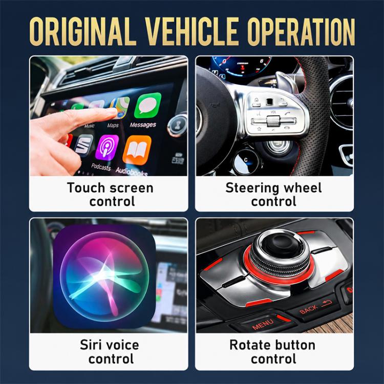 2 in 1 Car mini Smart Box Wired to Wireless Android Auto CarPlay Adapter, ZYD-TAB0C