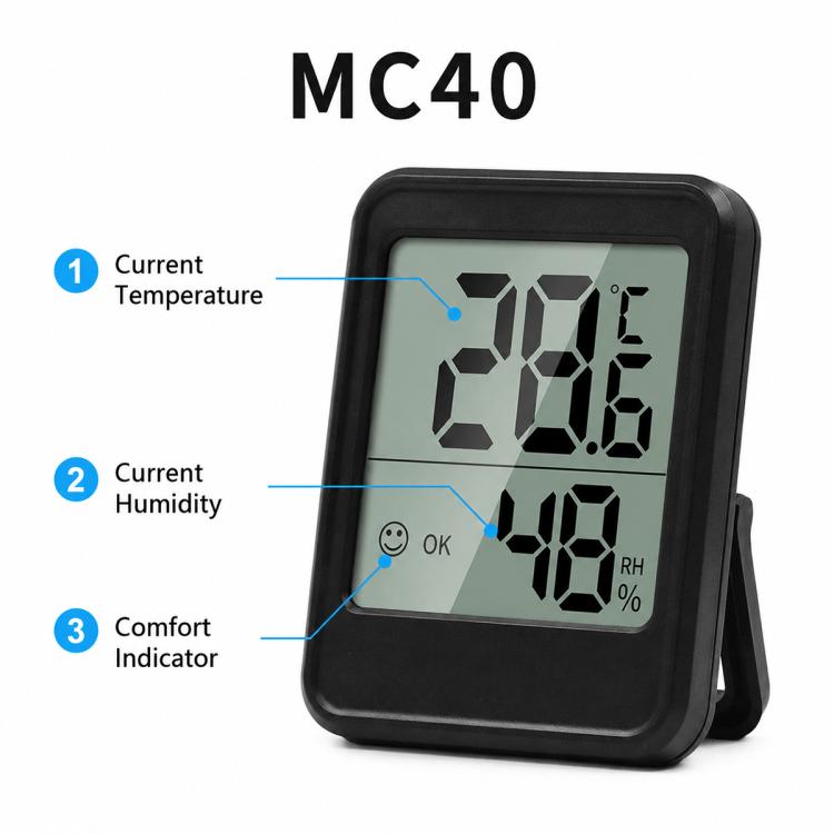 MC40 Indoor High-Precision Digital Display Electronic Thermometer and Hygrometer