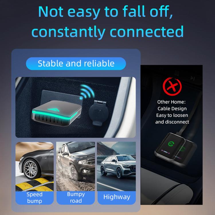2 in 1 Car mini Smart Box Wired to Wireless Android Auto CarPlay Adapter, ZYD-B113
