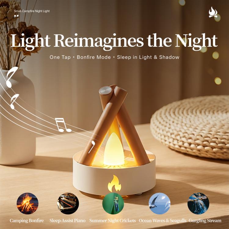 HZ-K12 Sleep-Assist White Noise Campfire Night Light