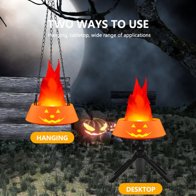 HZ-K02 Rechargeable LED Simulated Flame Lamp Suspended / Desktop Use Design