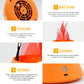 HZ-K02 Rechargeable LED Simulated Flame Lamp Suspended / Desktop Use Design