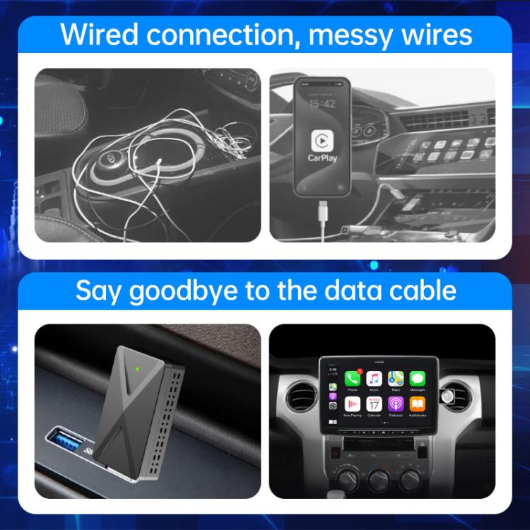 Car Android Auto/CarPlay adapter with USB connection and small indicator light
