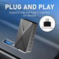Plug and play car adapter with USB and Type-C adapter detail, green status LED