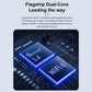 2-in-1 car adapter dual-core chip circuit board with blue glowing Bluetooth and WiFi