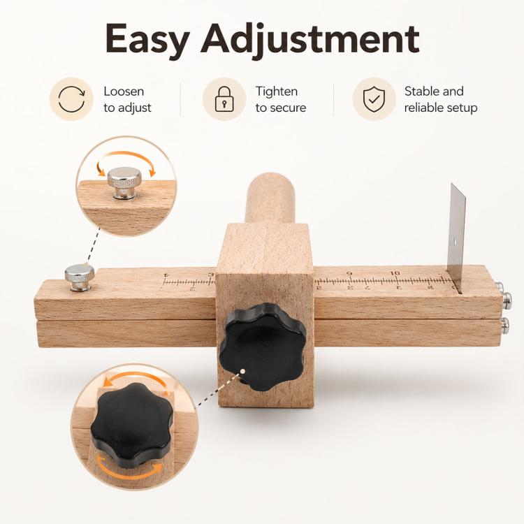 Thickness Adjustable Leather Belt Cutting Wood Handle Cutter