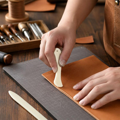 Bone-colored Paper Folding Trimmer Carve Leather Scraper