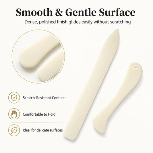 Bone-colored Paper Folding Trimmer Carve Leather Scraper