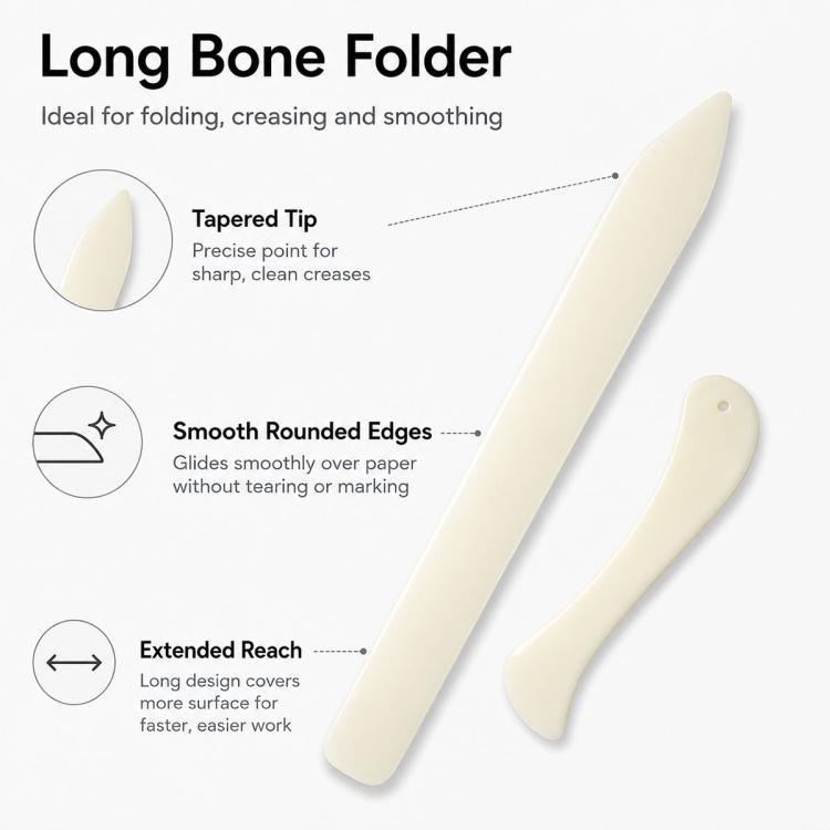 Bone-colored Paper Folding Trimmer Carve Leather Scraper