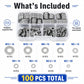 M2 - M12 Flat Washer Insulating Round Spacers, 100pcs, 600pcs