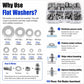 M2 - M12 Flat Washer Insulating Round Spacers, 100pcs, 600pcs
