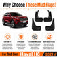 4pcs/Set Car Wheel Splash Flaps Fender Guard, For GreatWall Haval H6 2021