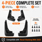 4-piece complete black splash flap set with included screw hardware