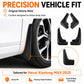 Black splash flap guards with tailored molded contour for wheel well coverage