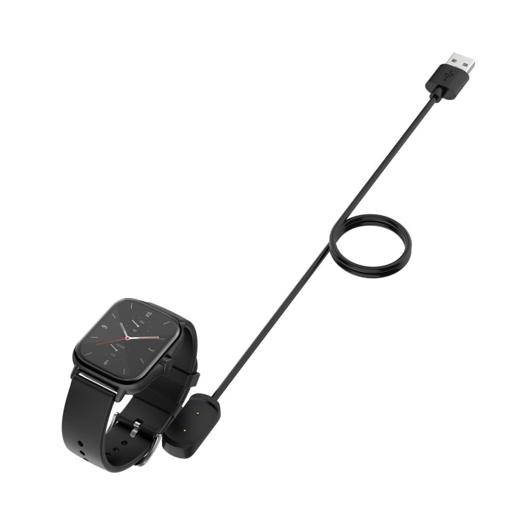 USB plug with black magnetic dock charging cable for smartwatch, 1m