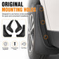 Installed black splash flap on wheel arch with factory-style mounting holes