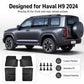 SUV fitted with black front and rear mud flaps for wheel arch splash protection