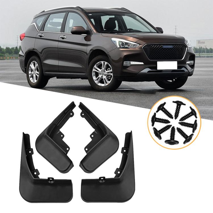 4pcs/Set Car Wheel Splash Flaps Fender Guard, For GreatWall Haval M6 2017-2019