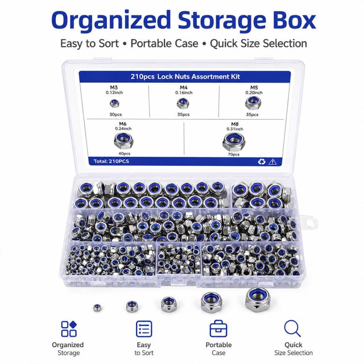 Anti-Slip Hexagonal Nut Plug 150PCS, M4-M6