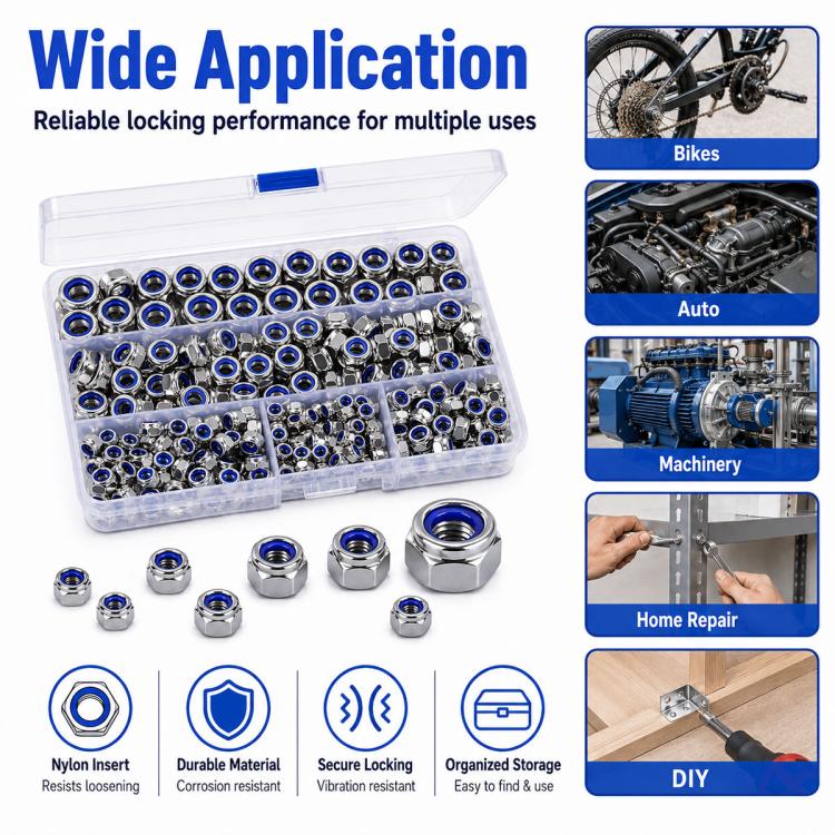 Anti-Slip Hexagonal Nut Plug 210PCS, M3-M8