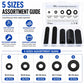 Black Nylon Flat Washer Insulating Round Spacers, 120 pcs Black