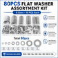 Flat Washer Insulating Round Spacers Suitable for Home use, 80 pcs, 180 pcs, 360 pcs