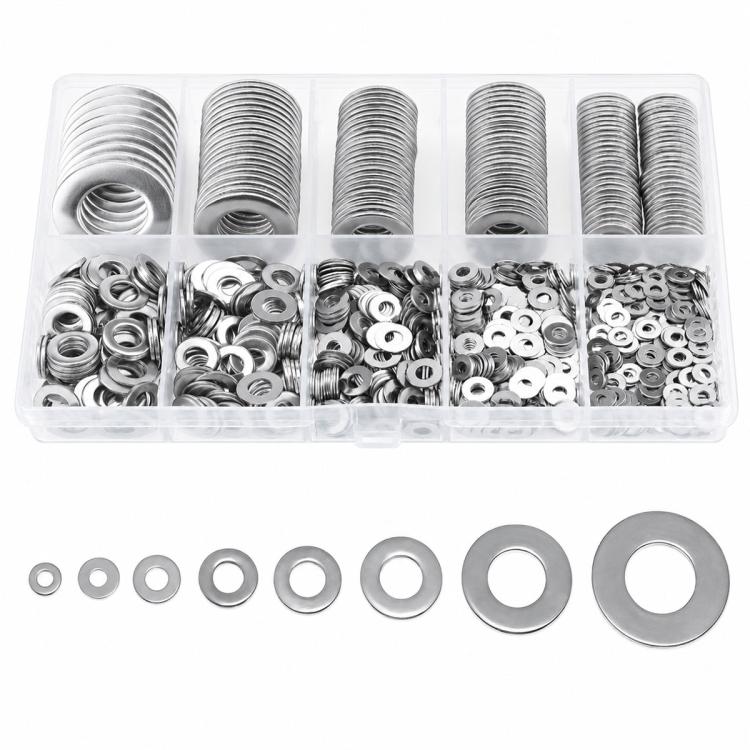 M2-M12 Flat Washer Insulating Round Spacers Suitable for Home use, M2 - M12 580 pcs