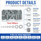 M2-M12 Flat Washer Insulating Round Spacers Suitable for Home use, M2 - M12 580 pcs