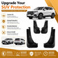 SUV mudguard upgrade set with black splash flaps for front and rear wheels