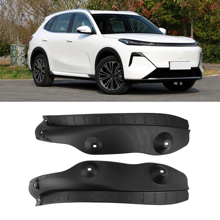 Black rear wheel splash flap fender guards, 2-piece set for wheel arch coverage