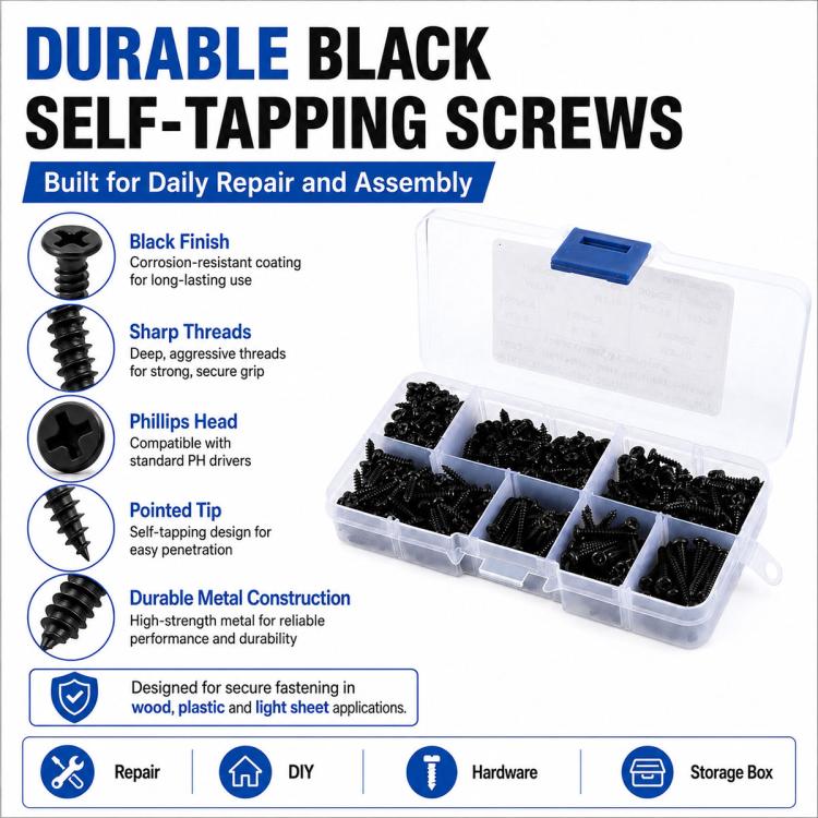 M3 Pan-head Phillips Self-tapping Screw 500 PCS /  Set, M3 500 PCS / Set