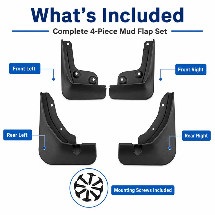 4pcs/Set Car Wheel Splash Flaps Fender Guard, For Geely Preface L 2024