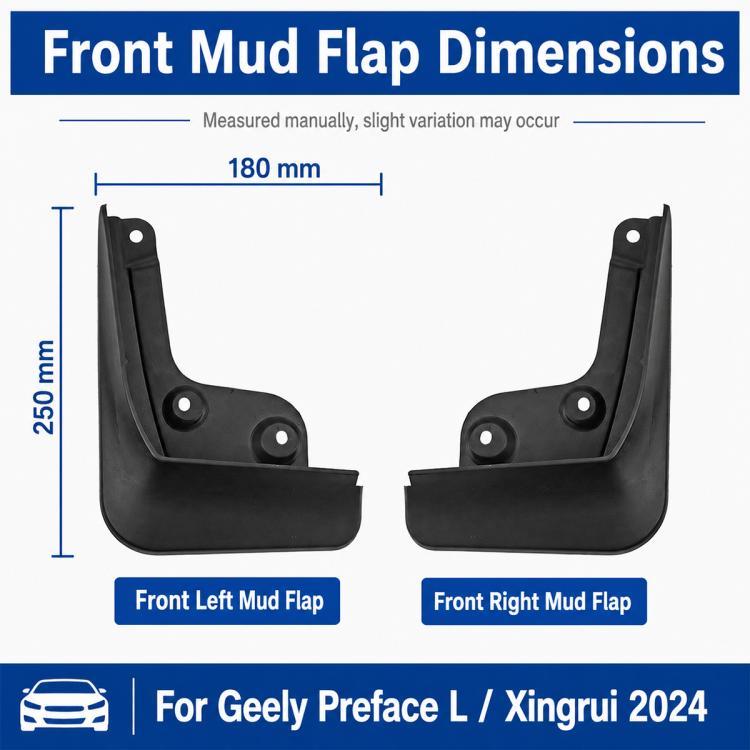 4pcs/Set Car Wheel Splash Flaps Fender Guard, For Geely Preface L 2024
