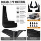 Black molded PP mud flaps with thickened, flexible edges for splash protection