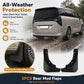 Rear wheel splash flaps with all-weather protection, black guards, 2-piece